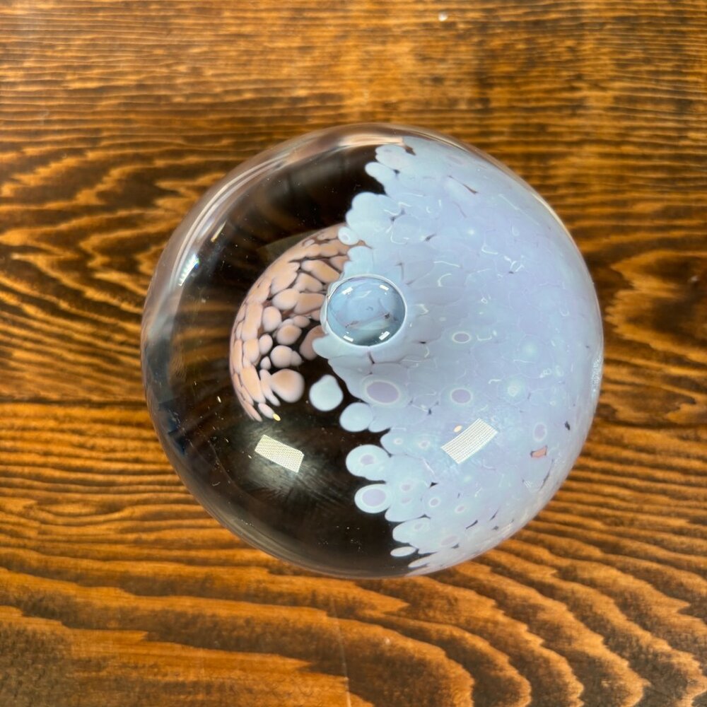 Vintage Hot Island Glass Art Paperweight Early Maui Studio Signed Hawaiian Glass - Picture 10 of 16